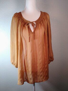 Torrid BrownTan Tunic Pullover 3/4 sleeve Size Torrid 2 - 2x